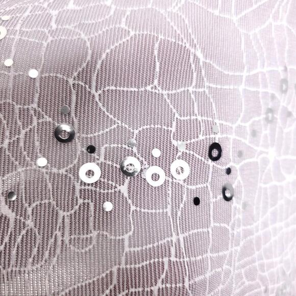 Alex Evenings Jacket Womens XL Mesh Sequin Overlay Lighter Formal Cardigan - Picture 4 of 9